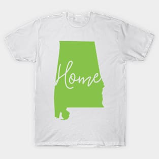 Alabama Home in Green T-Shirt